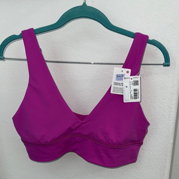 Lululemon Athletica Align V-Neck Bra A/B Pow Pink Tone NWT - Picture 3 of 5